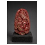 Carved Chinese Red Stone Pendant
