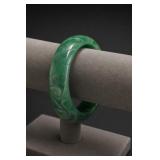 Jade Carved Bangle Bracelet