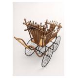 Victorian Wicker Baby Carriage