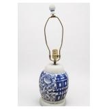 Chinese Blue And White Ceramic Ginger Jar Lamp