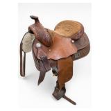 16 Action Co. Hand-Made Western Saddle w Stand
