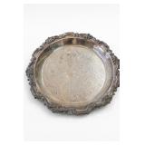 By Rool Bristol Silverplate Engraved Tray