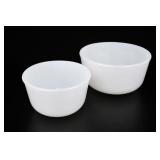 Glasbake White Milk Glass Mixing Bowl Set, 3 Pc
