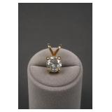 14K Gold Diamond Pendant