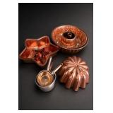 Vintage Copper Jello Mold Set