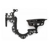 Cast Iron Ornate Wall Oil Lamp Bracket
