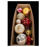 Vintage Glass Christmas Ornaments Boxed Lot