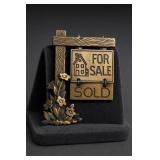 JJ For Sale Sold Sign Brooch Pin