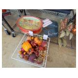 Fall Decorative Pumpkin & Gourd Basket