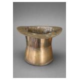 Art Deco Brass Top Hat Wine Cooler