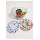 Florida Plate, Ceramic Plates & Glass Bowl