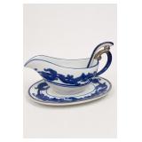 Bombay Blue & White Gravy Boat Set