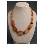 Sterling Silver Carnelian Beaded Necklace