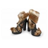 UGG Fur-Trimmed Platform Boots Size 9.5
