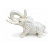 Iridescent Ceramic Elephant Figurine