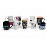Set Of 10 Assorted Slogan Coffee Mugs