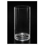Libbey Clear Glass Cylinder Vase