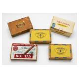 5 Cigar Boxes: Garcia, Dutch Masters, King Edward