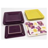 Laurie Gates Plate Set, Floral & Solid Colors