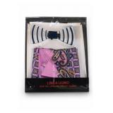 Linea Uomo Bow Tie Lapel Pin Pocket Square Set