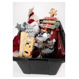 Christmas Decor Lot With Gnomes, Signs & Textiles