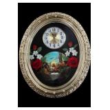 Eleco Jesus Last Supper 3D Floral Quartz Clock