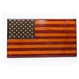Wooden American Flag Wall Plaque