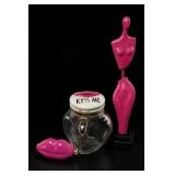 Pink Lips Flask, Jar & Decorative Object