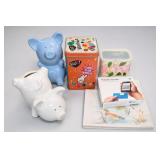 Neat-O Marbles, Piggy Banks & Square Reader Lot