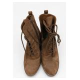 Aldo Brown Suede Lace-Up Ankle Boots Pair