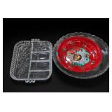 Mikasa Christmas Glass Serving Pieces, 2 Pc Set