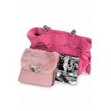 Isabella Adams Pink Tote Bag With Accessories