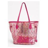 LV-Style Clear Tote Bag With Pouch