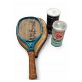 Wilson Triumph Racket & 2 Dunlop Fort Cans