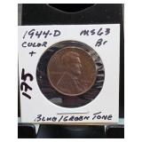 1944-D Lincoln Wheat Cent, MS63 BU