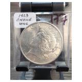 1923 Peace Dollar, Choice UNC, Silver