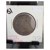 1858 Seated Liberty Half Dollar