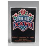 Super Bowl XXVII Plaque & Pro Set Football Cards