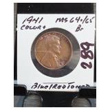 1941 Lincoln Wheat Cent, MS64+