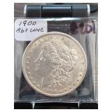 1900 Morgan Dollar, About UNC, Silver