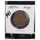 1927-S Lincoln Wheat Cent, Fine