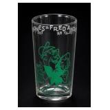 Flintstones Green Cartoon Drinking Glass