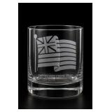 The Grand Union Flag Etched Rocks Glass