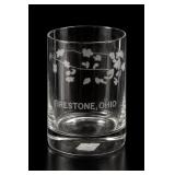 Firestone, Ohio Floral Tumbler Glass