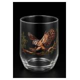 Libbey Sunoco American Wildlife Spotted Owl Glass