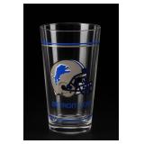 Detroit Lions Mobil Oil Promotion Glass Tumbler