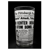 The Pittsburgh Press 1945 Headline Glass Tumbler