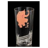Mid-Century Pink Elephant Drinking Glass