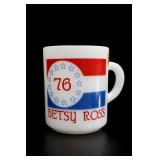 Betsy Ross 76 Milk Glass Mug