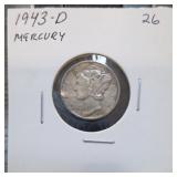 1943-D Mercury Dime, Silver